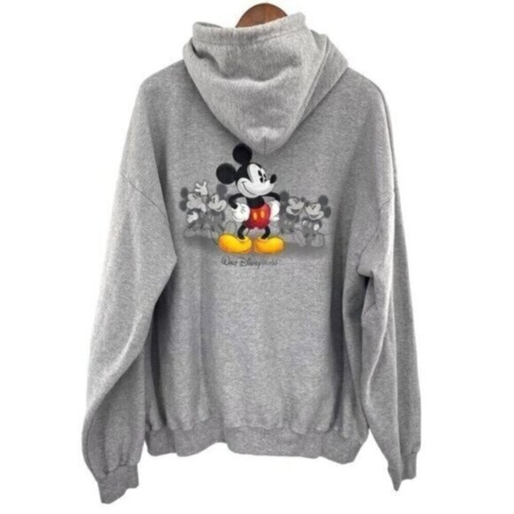 Disney World Mickey Mouse Zip Up Sweatshirt Hoodie Jacket Vintage 90s